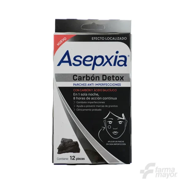 ASEPXIA PARCHES CARBON X 12