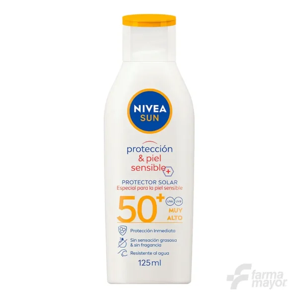 NIVEA SUN FPS-50 BLOQ HIDRAT P/SENS X 125ML