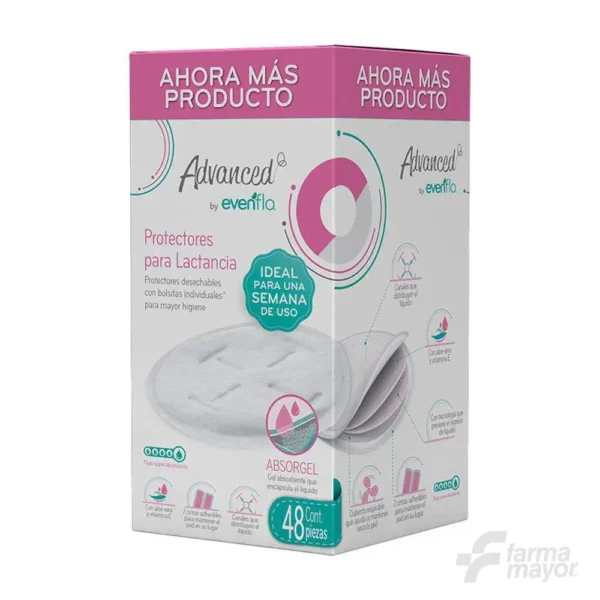 PROTECTORES DE LACTANCIA EVENFLO PADS ADVANCED X 48