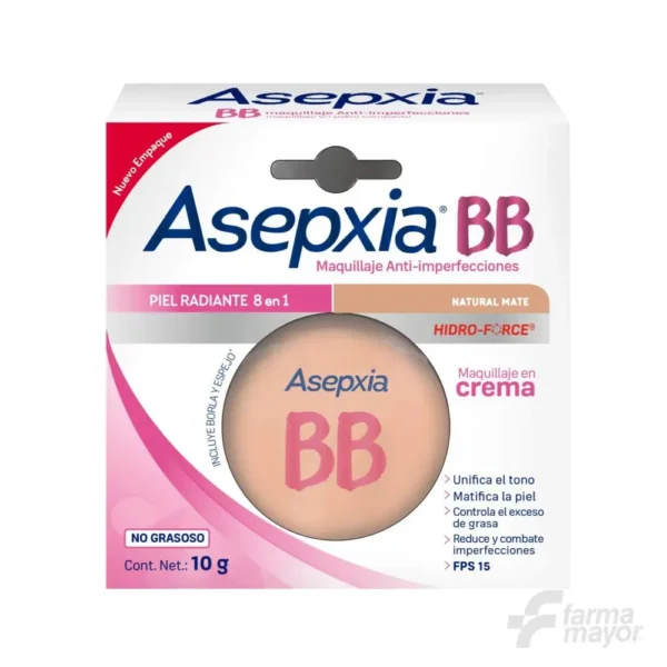 ASEPXIA BB MAQUILLAJE FPS15 NATURAL MATE X 10G