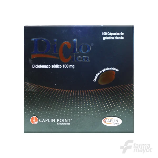 DICLOCIEN GEL (DICLO. SOD. CAPSULAS 100MG) X 10 (CAJA 10 BLISTER). CAPLIN POINT