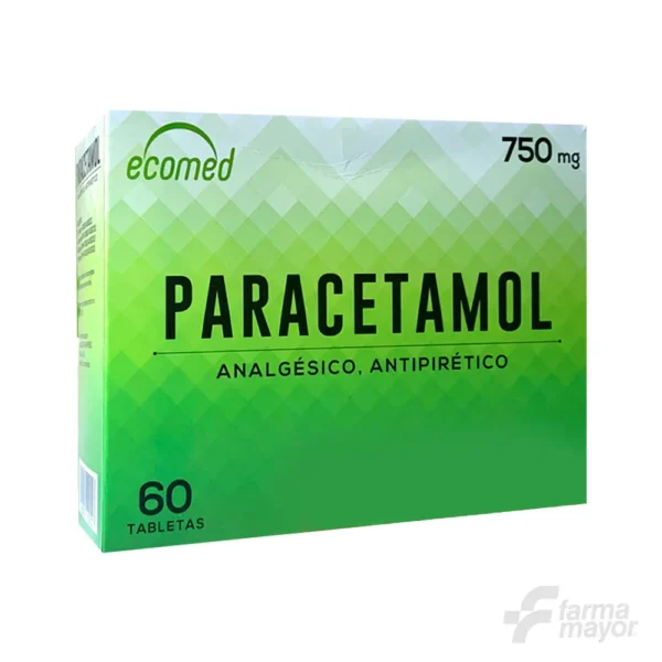 PARACETAMOL 750MCG TABLETAS X 10 (CAJA 6 BLISTER). ECOMED