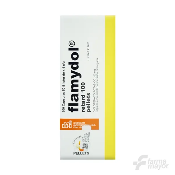 FLAMYDOL RETARD 100MG PELLETS X 1 (CAJA DE 200 UNIDAD)