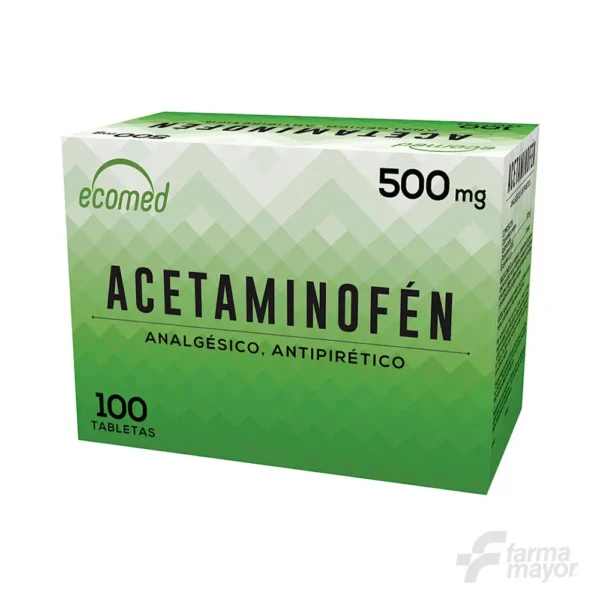 ACETAMINOFEN ECOMED TABLETAS 500MG X 10 (CAJA 10 BLISTER)