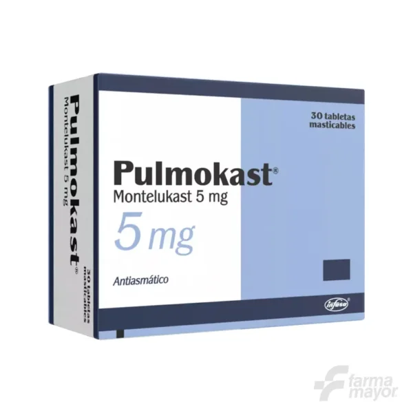 PULMOKAST TABLETA MASTICABLE 5 MG X 30