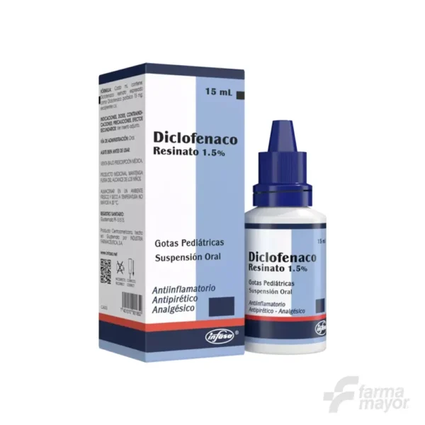 DICLOFENACO GOTAS X 15ML. INFASA