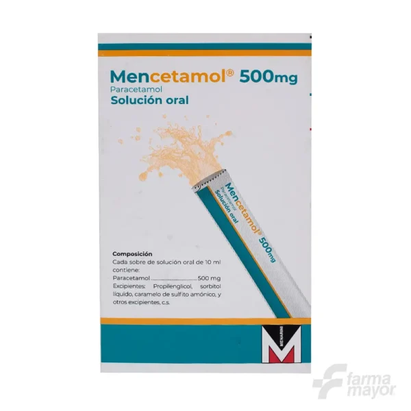 MENCETAMOL 500MG SOL. ORAL BEBIBLE X 1 (CAJA 10 UNIDADES)