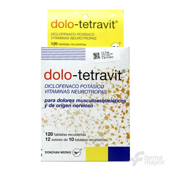 DOLO TETRAVIT TABLETAS x 10 (CAJA 12 BLISTER)