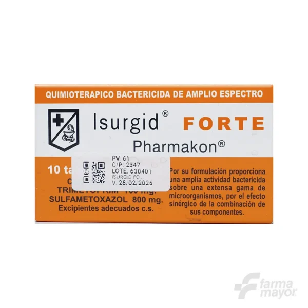 ISURGID FORTE TABLETAS 160/800MG X 10