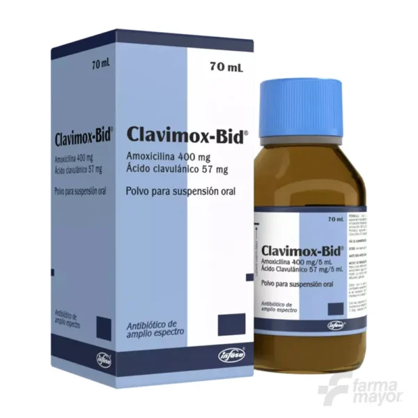 CLAVIMOX BID SUSPENSION ORAL 400/57MG X 70ML