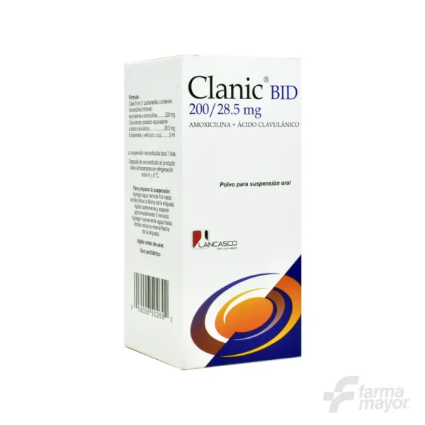 CLANIC BID SUSPENSION ORAL 200/28.5MG X 70ML