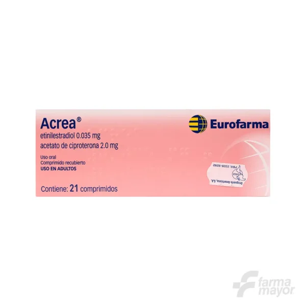 ACREA COMPRIMIDOS 2MG/0.035MG X 21