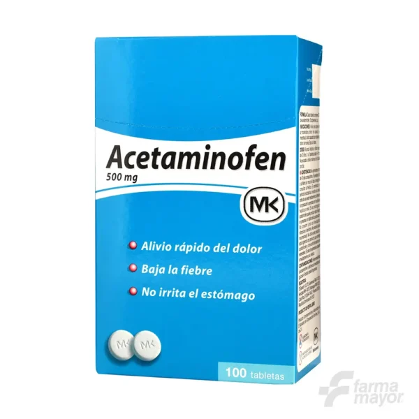 ACETAMINOFEN MK TABLETAS 500MG X 10 (Caja 10 blister)