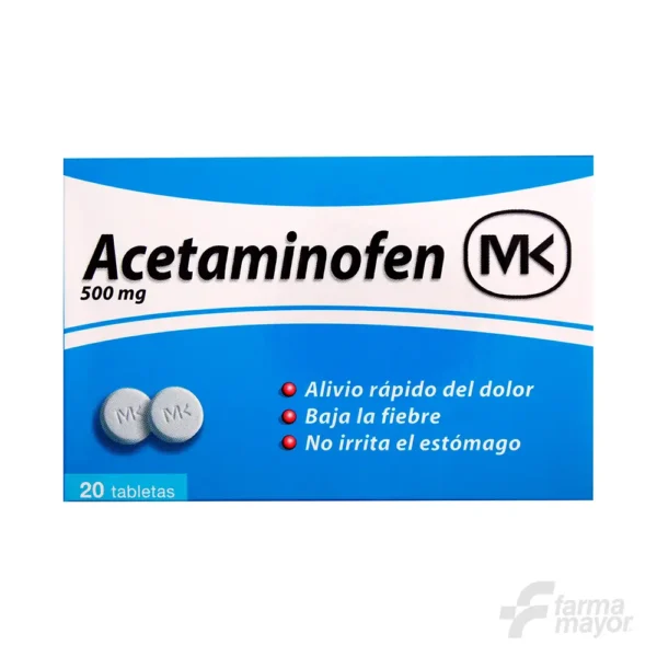 ACETAMINOFEN MK TABLETAS 500MG X 20