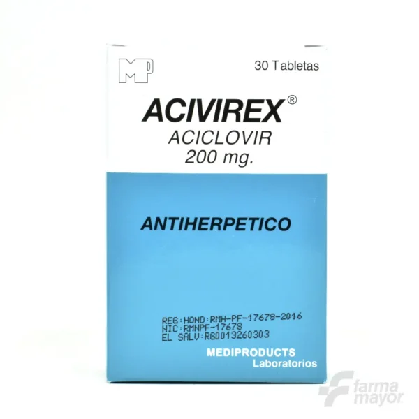 ACIVIREX TABLETAS 200MG X 30