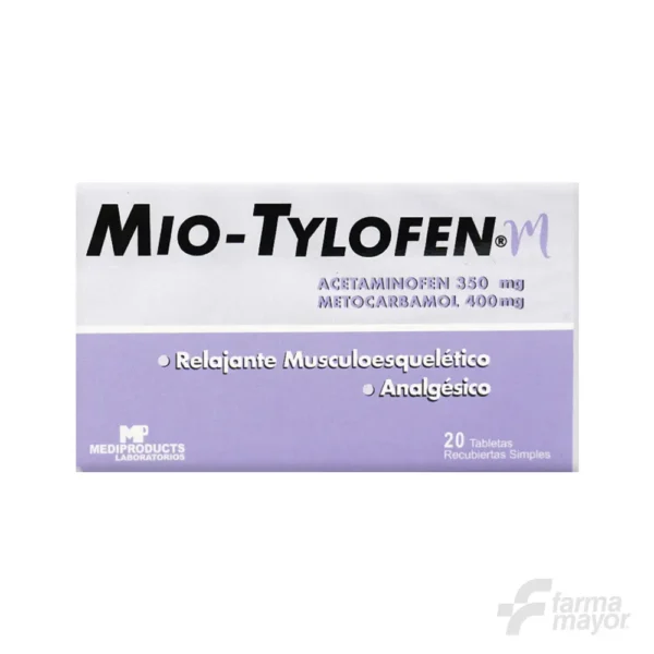 MIO TYLOFEN TABLETAS 350/400 MG X 20