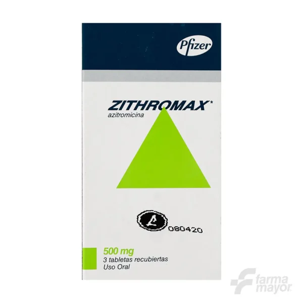 ZITHROMAX 500 MG. 3 TABLETAS