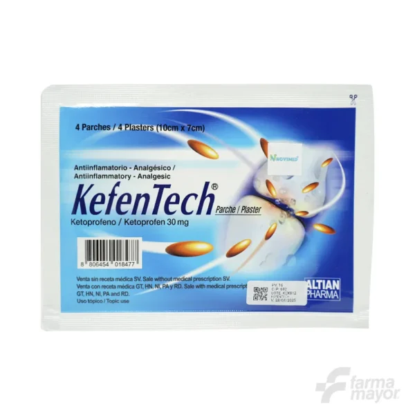 KEFENTECH PARCHES TRANSDER 30MG SOBRE x 4