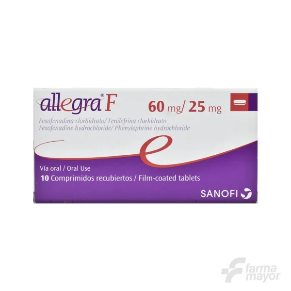 ALLEGRA F COMPRIMIDOS 60MG/25 MG X 10