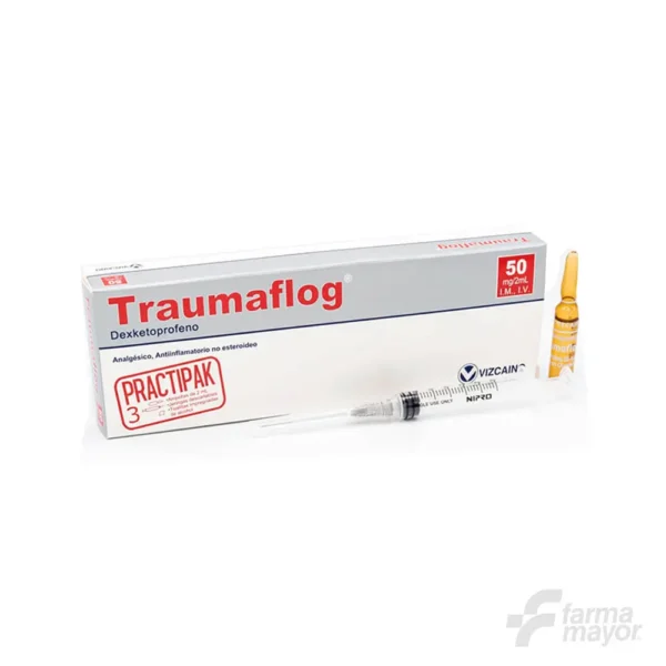 TRAUMAFLOG AMPOLLAS 50MG/2ML X 3