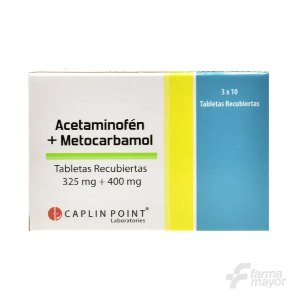 ACETAMINOFEN 325MG METOCARBAMOL 400MG TAB (BLISTER CAJA30). CAPLIN POINT