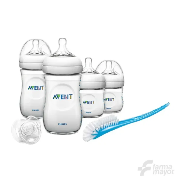 SET AVENT NATURAL RECIEN NACIDO 2 X 4OZ / 2 X 9OZ CHUPETE ESCOBILLA (0M )