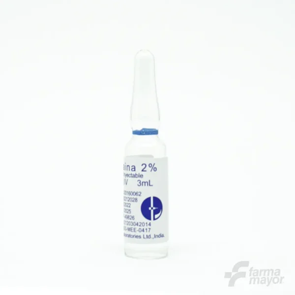 LIDOCAINA 2% INYECTABLE -3ML AMPOLLA(CAJA 100) . CAPLIN POINT