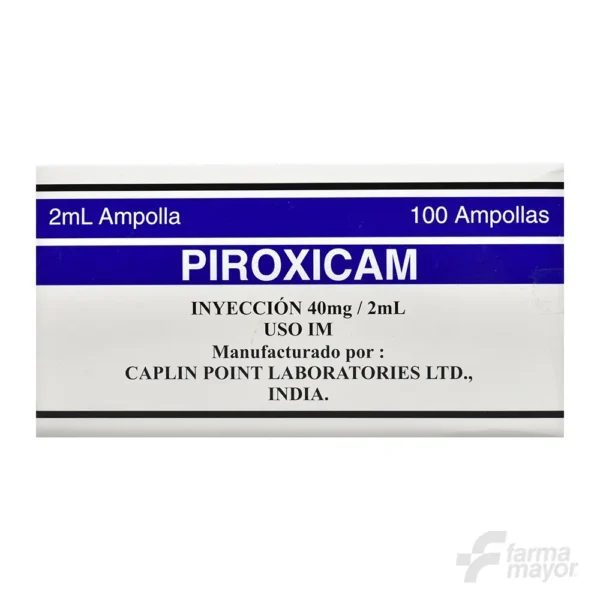 PIROXICAM INY. 40MG/2ML AMPOLLA X 1(CAJA 100 AMPOLLA) . CAPLIN POINT