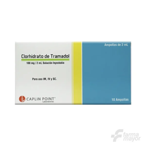 TRAMADOL CLORHIDRATO INY. 100MG/2ML X 1 AMPOLLA.(CAJA 100) CAPLIN POINT