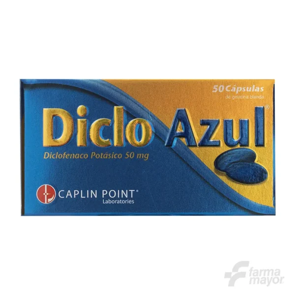 DICLO AZUL 50MG X 1 CAP GELATINA BLANDA (CAJA 50 UNIDADES). CAPLIN POINT