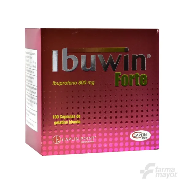 IBUWIN FORTE (IBUPROFENO 800MG CAPSULAS) X 1. (CAJA 100 UNIDADES)