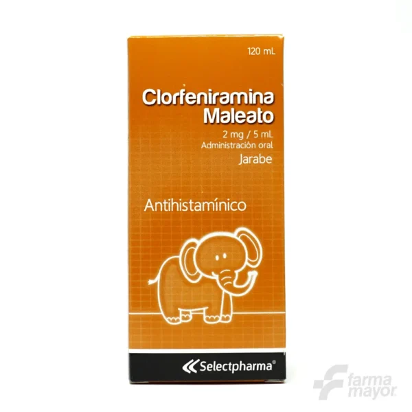 CLORFENIRAMINA MALEATO 2mg/5ml JARABE 120ML. SELECTPHARMA