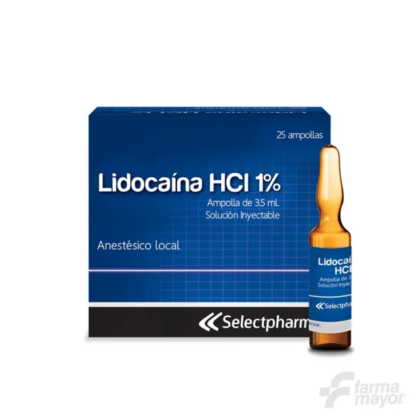 LIDOCAÍNA HCI 1% x 1 AMPOLLA. (CAJA DE 25) SELECTPHARMA