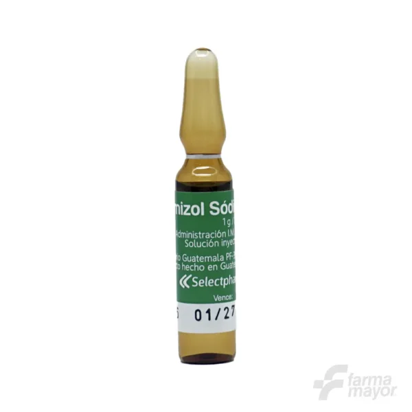 METAMIZOL SÓDICO 1G/2ml AMPOLLA X 1. (CAJA DE 25) SELECTPHARMA