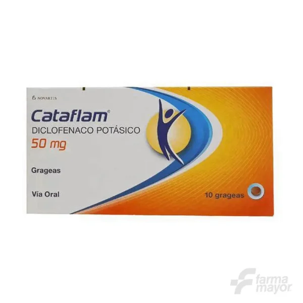 CATAFLAM GRAGEAS 50 MG X 10